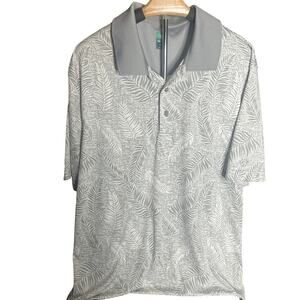 Pro Tour men's golf shirt gray and white palm leaf size xxl